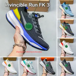 2023 Invincible Run FK 3 Marathon Running Shoes Men Women Hights Oreo Triple Black Midnight Navy Team Red Sail Sail Sail Blue Outdoor Sneakers Y1