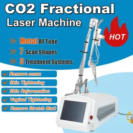 ندبات آلة إزالة الليزر الكسرية متعددة الوظائف CO2 ندبات تمتد لآلة الليزر علامات مزيل جلدية تضيء معدات تجميل شد مهبلي