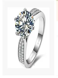 Alta calidad brillante nuevo redondo multi circón diamante 3CT seis garras anillo de boda o compromiso anillo Royal Court Style5001075