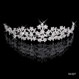 18027Clssic Haar-Tiaras auf Lager, günstige Diamant-Strass-Hochzeitskrone, Haarband, Tiara, Braut-, Abschlussball- und Abendschmuck, Kopfbedeckungen278k