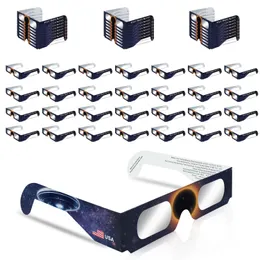Solar Eclipse Glassesファミリー50パック、AAS認定工場、CEおよびISO認定を受けたプレミアムソーラーセーフフィルターテクノロジ