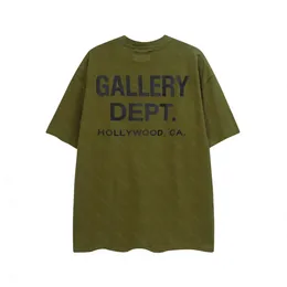 Galerias DEPT Harajuku 23SS Primavera Vintage Lavado ARTE QUE MATA Letras Impressas Logo Camiseta Solta Oversized Hip Hop Unissex Manga Curta Tees A05