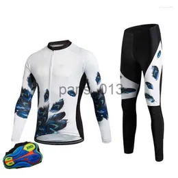 Andere Bekleidung Rennsets Eng anliegende Herren-Radsportbekleidung Outdoor Hochwertige atmungsaktive Set-Bekleidung Professionelles Fahrrad-Sweatshirt x0915