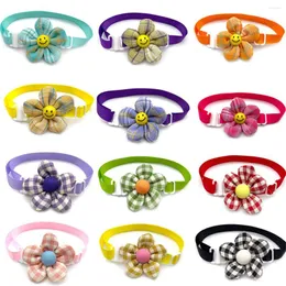 Dog Apparel 30/50Pcs Puppy Cat Grooming Collar Accessories Smile Style Bow Knot For Small Dogs Ties Pet Supplies