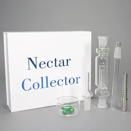 14mm 18mm Nectar Collector Set rökningstillbehör Vattenrör förångare satser med hypor med titan Nail Keck Clip Glass Pipes Dabb Rigs Bongs