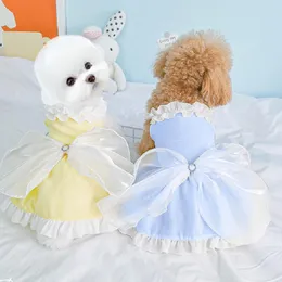 Köpek giyim elbisesi yaz evcil hayvan kıyafetleri Tutu etek prenses kostüm yortie pomeranian maltese shih tzu kaniş bichon giyim