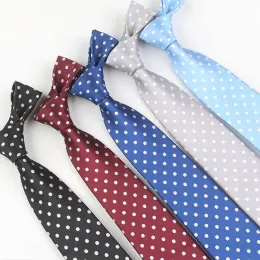 تصميم أزياء Necktie Orange White Blue Polka Dot Ties for Man Business Wedder