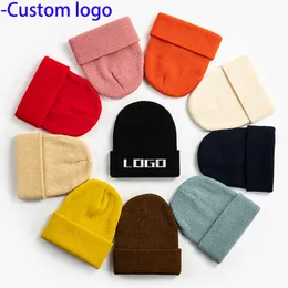 Beanie / Skull Caps DIY Personalizado Novo Coreano Quadrado Lã Malha Caps Mulheres Homens Skullcap Outono Inverno Marca Skullies Beanies Baggy Melon Cap 230914