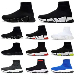 Tasarımcılar Hızlar 2.0 V2 Günlük Ayakkabı Platformu Spor Sneaker Erkekler Kadınlar Tripler S Paris Socks Boots Marka Siyah Beyaz Mavi Işık Graffiti Lüks Yüksek Trainer Sneakers
