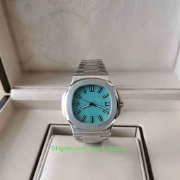 GRF Maker 2022 Wydanie męskie zegarki 40 5 mm nautilus 5711 1A-018 Sky Blue Dial 904L STAL CAL 324SC Przezroczysty mechanik mechaniczny314e