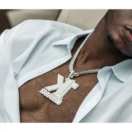 Hip Hop personnalisé glacé Moissanite Vvs bijoux pour hommes Miami chaîne à maillons cubains