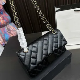 Chaneles Diamond Classic Top quality Crossbody Bags Frosted Xletter Womens Designer Bag Black Chain Leather Shoulder Messenger Bag Mirrorquality Luxury Handbag W