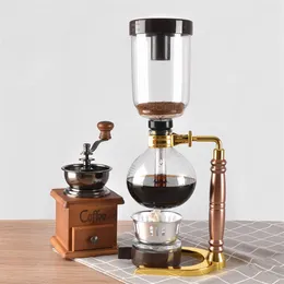Kahve Makineleri Ev Tarzı Sifon Makinesi Pot Vakum Kahve Yapıcı Cam Tip Makine Filtresi 3Cup 5Cup305r