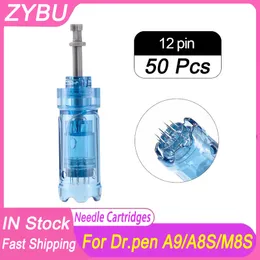 50st/Lot Needle Cartridge 12/18/24/36 42 stift för Dr.Pen Derma Pen A9 M8S A8S Microneedle Pen uppladdningsbar Dermapen Dr Pen Nano Byte av disponibla nålnål