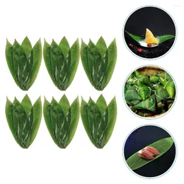 Flatvaror sätter konstgjorda bladblad Formdekor Sashimi Sushi Plate Decorations Bamboo Zongzi