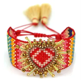 Go2boho miyuki 3d Heart Bransoletka Bohemian Bracelets Pulseras Mujer Mujer 2019 Women Armband Jewelry Boho Chic Handmade Loom Beads C212Z