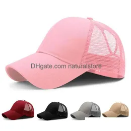 Ball Caps Fashion Street Cotton Camuflage Casual Summer Sun Visor Outdoor Hat High High Horsetail Dostawa Akcesoria Kapelusze Kapelusze Kapelusze G dhxrl