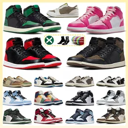 Scarpe da basket da uomo 1 1s High 1s Palomino Fierce Pink Golf Olive Palomino Black Phantom Mocha Satin Bred Eastside Golf uomo donna designer sneakers sportive scarpe da ginnastica