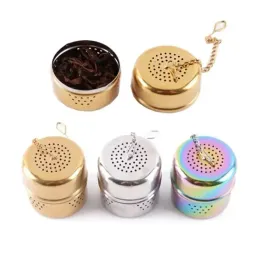 UPS Stainless Steel Tea Strainers Teas Infuser Home Coffee Vanilla Spice Filter Diffuser Reusable 3 Colors Wholesale JY25 JJ 9.15