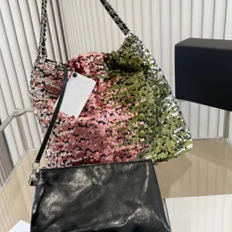Kvinnor Luxury Brand Bag En axel ryggsäck Sequin Mermaid Rackpack Crossbody stor kapacitet ryggsäck med noll plånbok 35 cm/30 cm
