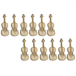 Figurine decorative Mini violino Decorazioni per piccole case Fornitura in legno Ornamento in miniatura Modello decorativo Adorabili giocattoli musicali