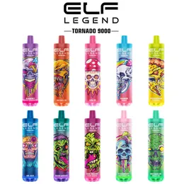 Puff 9000 Tornado 9000 Puff 9K Puff Tornado Einweg -Vapes Zigarette Electronique 600mAh Batterie 18ml Vorgefüllt EU Warehouse Gebaz Elf Legend Tornado