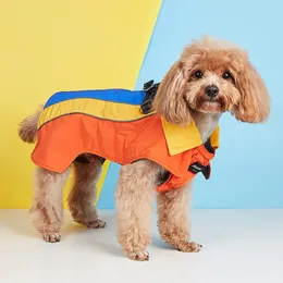 Cão vestuário jaqueta de inverno com arnês engrossado velo frio roupas à prova de vento quente colete cachorrinho casaco reflexivo neve 230914