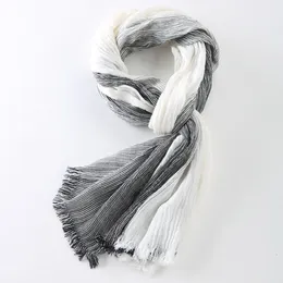 スカーフ75205cm卸売ブランド冬のスカーフメンズウォームソフトタッセルブファンダスキャシュコールグレー格子織り織られたしわ綿230914