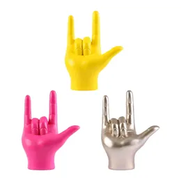 Other Event Party Supplies Modern Resin Hand Love You Finger Gesture Sculpture Ornament Figurine Statue Rock Crafts for Home Shop Decor 230915