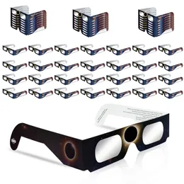 Solar Eclipse Glasses(50 pack) - CE and ISO 12312-2:2015(E) Standards Optical Quality Safe Shades for Direct Sun Viewing