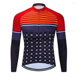 Outros vestuário jaquetas de corrida primavera outono roupas de ciclismo com bolso camisa masculina manga longa terno esporte equitação bicicleta antiderrapante ultravioleta-prova x0915