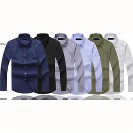 Herren-Poloshirt mit langen Ärmeln, lässiges, solides Hemd, Polohemden im amerikanischen Stil, modische Oxford-Social-Shirts, 240u