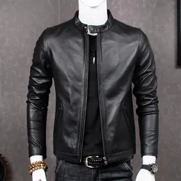 Мужская кожаная искусственная кожа 2023, натуральная куртка, мужская дубленка для курток больших размеров Chaqueta Cuero Hombre263k