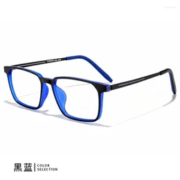 النظارات الشمسية إطارات 55 ملم Ultra Pure Titanium Full Frame Eyeglass على شكل الرجال والنساء وصفة طبية الأزرق 8878