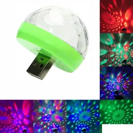 Dekorative Lichter Auto USB LED Party Bühneneffekt Karaoke Atmosphäre Lampe 4W 5V Tragbare DJ Disco Ball Colorf Telefon Licht Musik für V DHCQ0