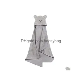 Badetuch Baby Super Absorbent Poncho Neugeborenen Niedlichen Cartoon Gestickte Kapuze Strand Spa Schnell Trocknend Bademantel Drop Lieferung Hause Gard Dhqdj