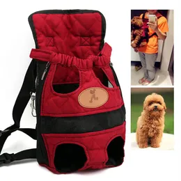 Pet supplies Dog Carriers Red Travel Breathable Soft Pet Dog Backpack Outdoor Puppy Chihuahua Small Dogs Shoulder Handle Bags S M 174Z