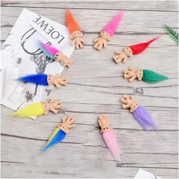Party Favor Colorf Hair Troll Doll Family Members Daddy Mummy Baby Boy Girl Leprocauns Dam Trolls Toy Gifts Happy Love Wcw384 Drop D Dh5Ix