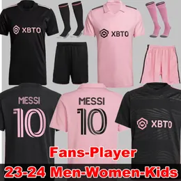 2023 2024 Inter Miami Soccer Jerseys CF MESSIS MARTINEZ HIGUAIN MLS 23 24 donna uomo bambino Kit magliette da calcio Player Fans versione uniforme pre partita
