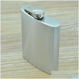 Hip Flasks 6Oz Stainless Steel Flask Cam Portable Outdoor Flagon Whisky Stoup Wine Pot Alcohol Bottles Drop Ship Delivery Home Garden Dh7Fo