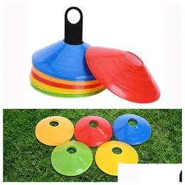 Sports Toys Soft Disc Football Training Sign Dish Pressure Resistant Cones Marker Discs Bucket Pe Accessories 5X20Cm Sport Drop Deli Dh5Yd