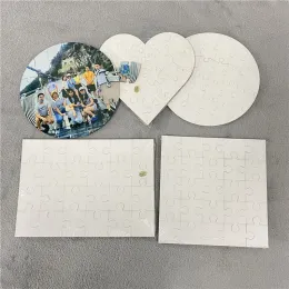 Puzzles Blank Jigsaw Heart Love Shape Blanks Sublimation Puzzle Hot Transfer Printing Consumables Child Toys Gifts S 2024