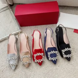 High Heels Fashion عالية الجودة مفتوحة المفتوحة الكعب الكعب Slingback Size34-40