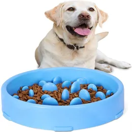 الكلب بطيء تغذية وعاء مضاد للحيوانات الأليفة أبطأ أطباق التغذية متينة منع الاختناق تصميمات صحية الكلاب 192K