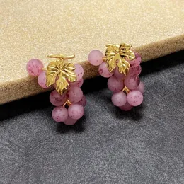 Brincos in2023 moda resina jóias de alta qualidade luxo adorável orelha studs super bonito uva