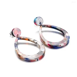 Stud Earrings Acrylic Water Drop Dangle Fashion Hollow For Women Statement Stainless Steel Earring Summer Beach Jewelry