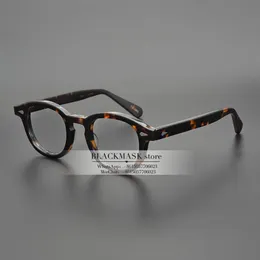 Jackjad en kaliteli asetat çerçevesi Johnny Depp Lemtosh tarzı gözlük çerçevesi Vintage Yuvarlak Marka Tasarım Gözlükler Optik Gözlükler FR313V