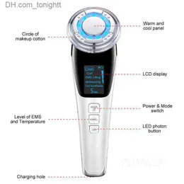 Beauty Equipment EMS Hot Cool Facial Massager LED Photon Therapy Skin Care Tools Face Lifting Tighten Sonic Vibration Massage Beauty Device 220512 Q230916