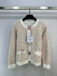 905 2023 Autumn Brand samma stil tröja långärmad besättning nacke cardigan svart vit mode kvinnor kläder hög kvalitet kvinnor c727weila