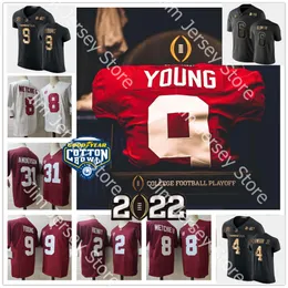 NCAA Alabama Crimson Tide 9 Bryce Young College sömnad fotbollströja 31 Will Anderson Jersey 8 John Metchie III 4 Brian Robinson Jr. 6 Devonta Smith 2 Derrick Henry